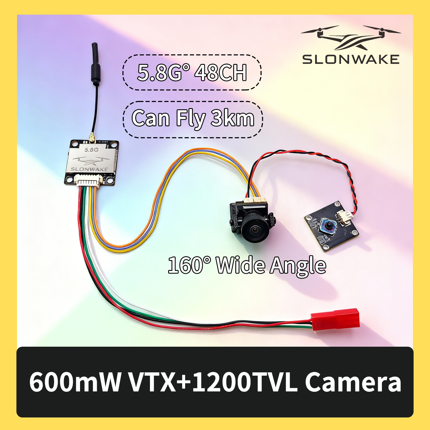 SLONWAKE 5.8G 600mW 7-24V FPV  - Fpv Drone Camera ulasan dan harga