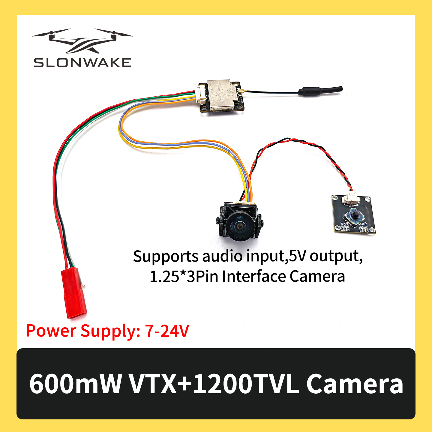 SLONWAKE 5.8G 600mW 7-24V FPV  - Fpv Drone Camera ulasan dan harga
