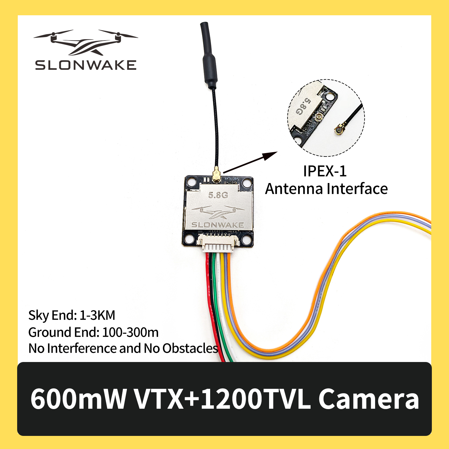 SLONWAKE 5.8G 600mW 7-24V FPV  - Fpv Drone Camera ulasan dan harga