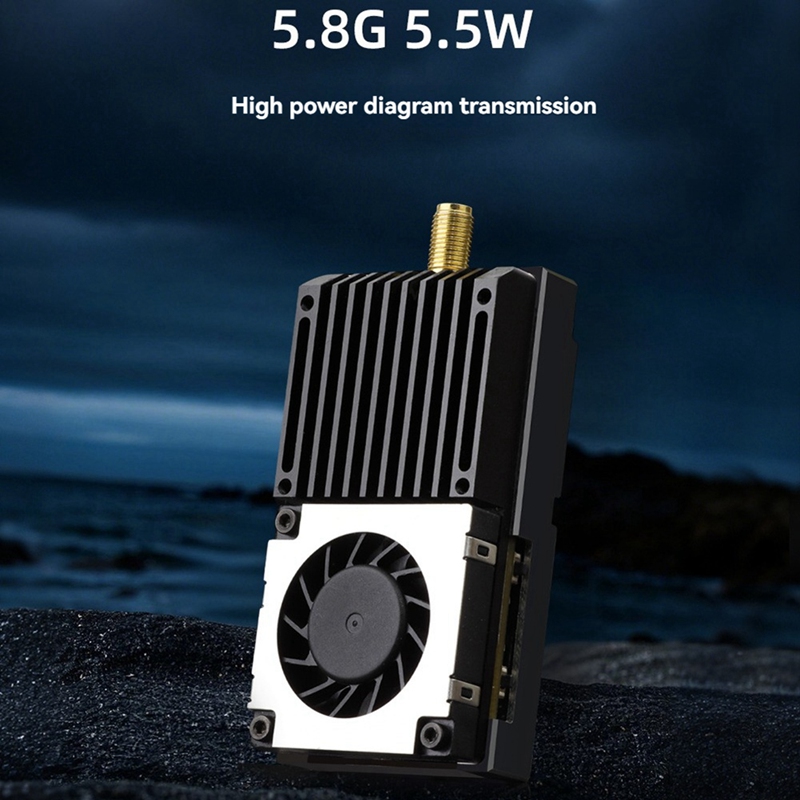 5.8G 5.5W VTX 64CH High Power  - Fpv Drone Transmitter ulasan dan harga